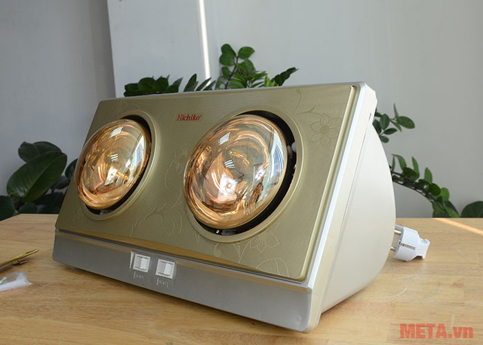 Đèn sưởi thiết kế 2 bóng 
