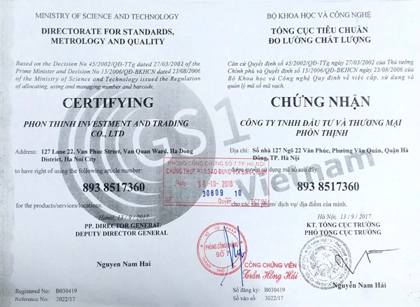 Chứng nhận an toàn
