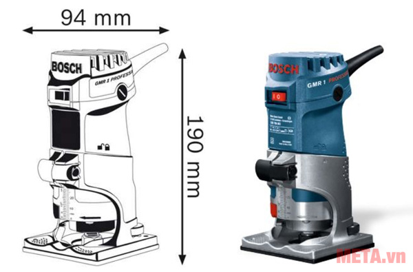 Kích thước máy phay gỗ nhỏ gọn Kích thước máy phay gỗ