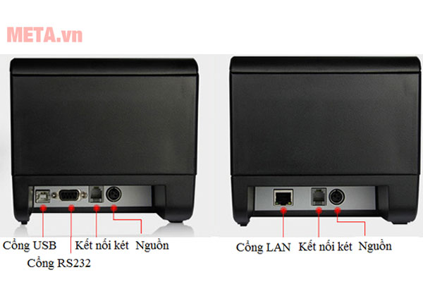 Chú thích các cổng kết nối của máy in