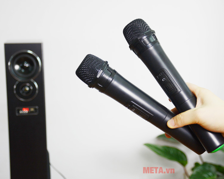 Loa karaoke có 2 micro không dây Loa karaoke có 2 micro không dây
