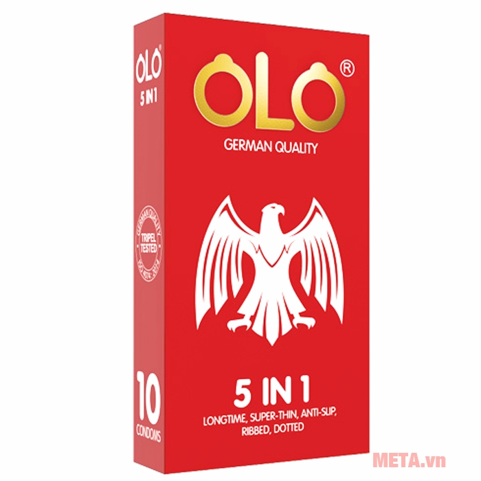 Bao cao su Olo 5 trong 1 (hộp 10 chiếc)