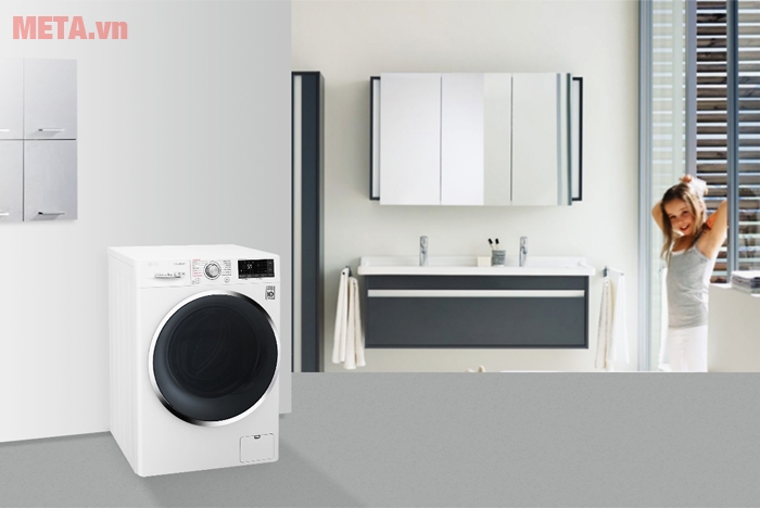 Máy giặt LG 9kg FC1409S2W kích thước nhỏ gọn 