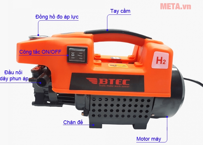 Cấu tạo máy xịt rửa BTEC BT1401