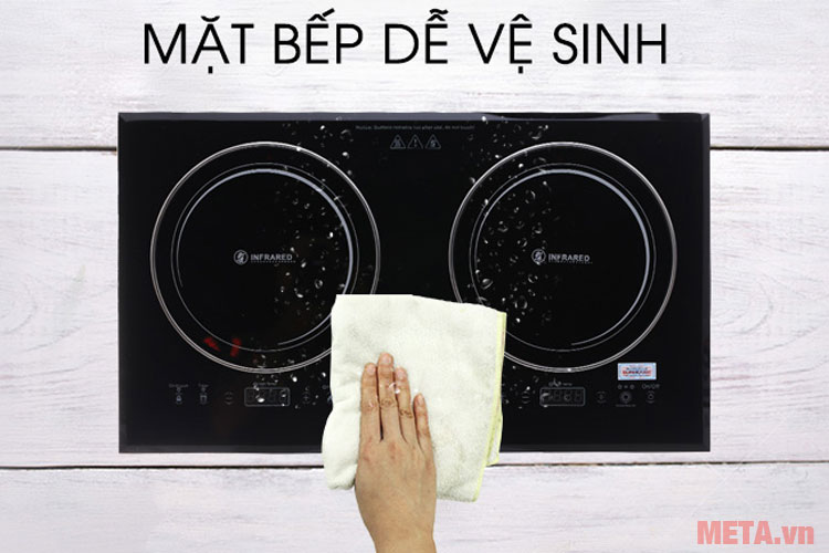 Mặt bếp dễ dàng vệ sinh sau khi sử dụng