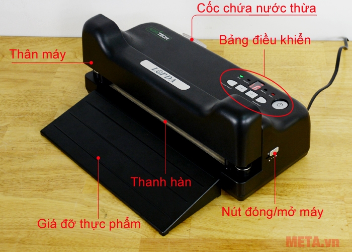  Cấu tạo máy hút chân không Lopda EM 2704A