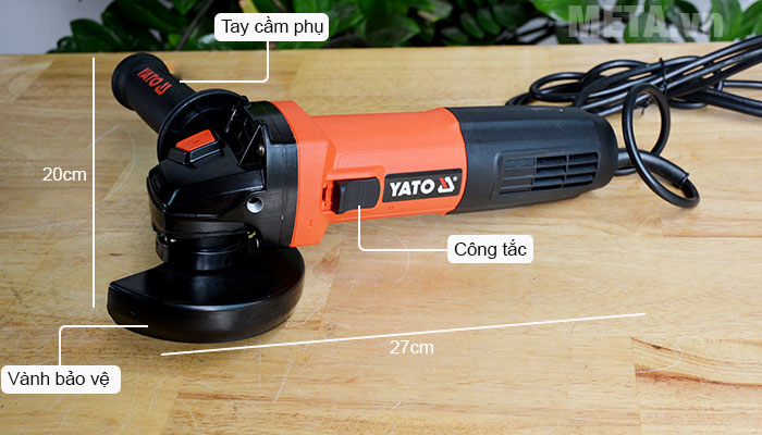 Cấu tạo máy mài góc 