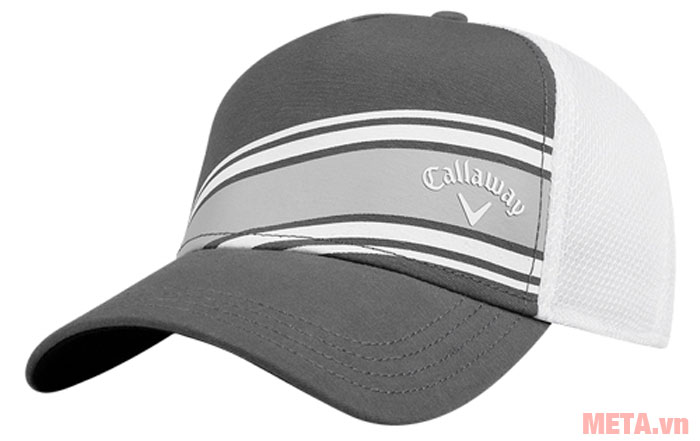 Mũ golf Callaway Stripe Mesh ADJ màu xám