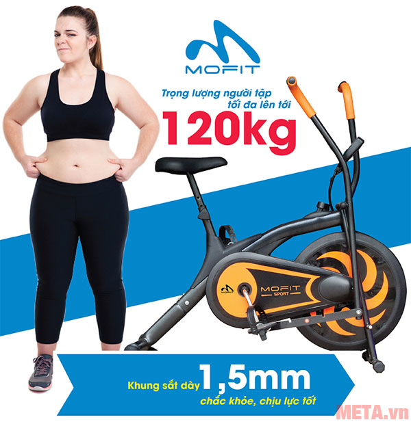 Xe có tải trọng tối đa 120kg