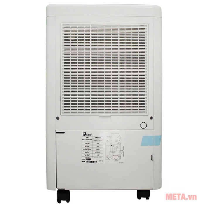 Cửa thoát khí phía sau máy hút ẩm FujiE HM-630EB