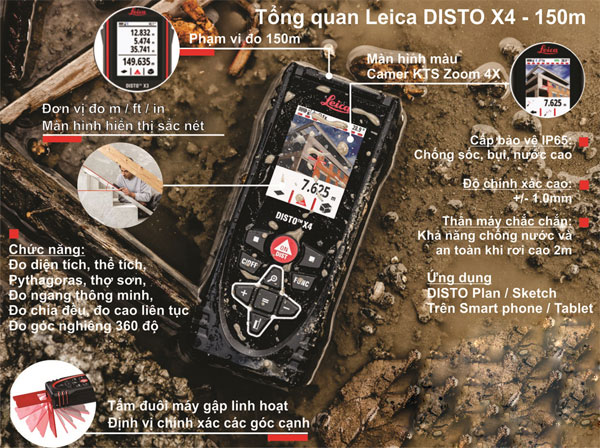 Máy đo khoảng cách Leica Disto X4