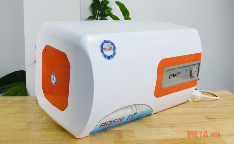 Bình nóng lạnh Rossi R30DI nhìn ở mặt nghiêng Máy nước nóng