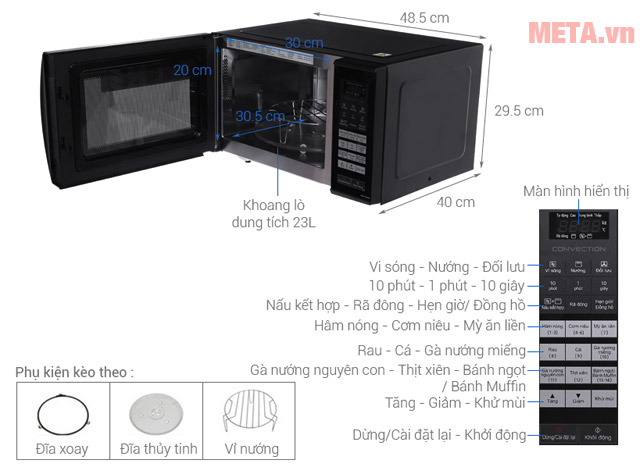 Cấu tạo lò vi sóng Panasonic NN-CT36HBYUE