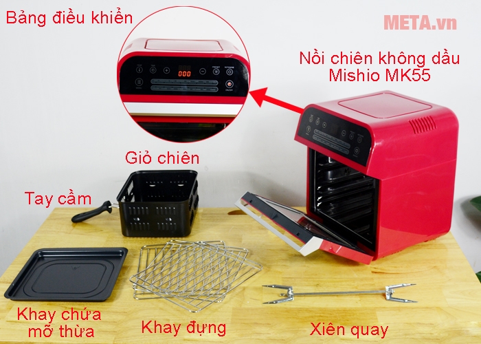 Nồi chiên không dầu Mishio