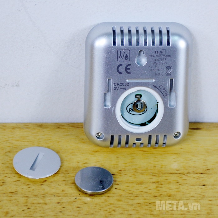 Nhiệt ẩm kế điện tử TFA01 MOXX sử dụng 1 pin CR2032