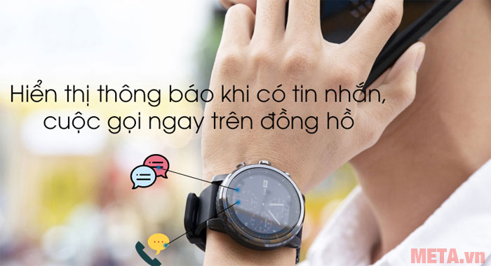 Đồng hồ có khả năng nhận thông báo cuộc gọi và tin nhắn