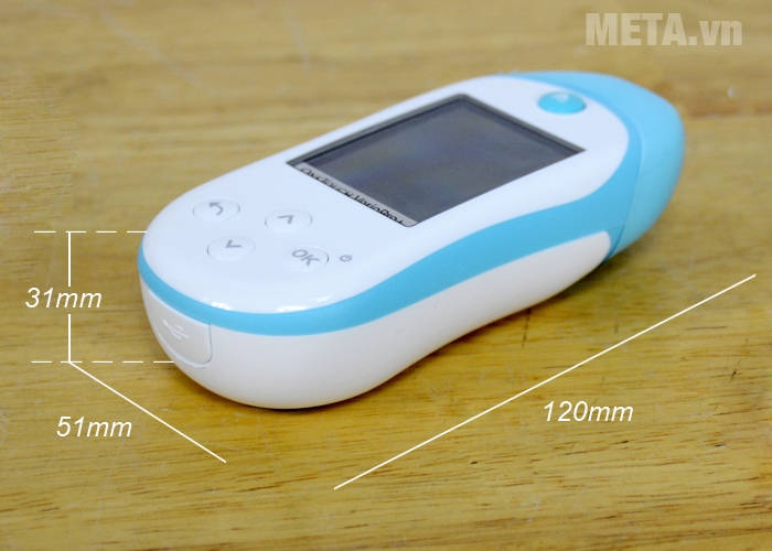 Kích thước máy đo đường huyết Johnson & Johnson OneTouch Verio Pro Plus