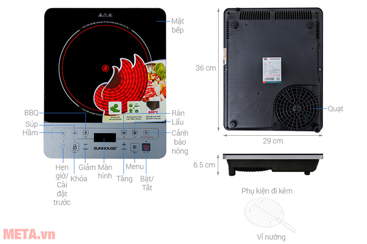 Cấu tạo bếp hồng ngoại