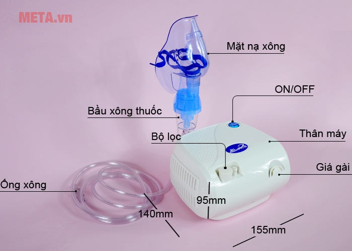 Cấu tạo máy xông mũi họng Bi-rich CN116
