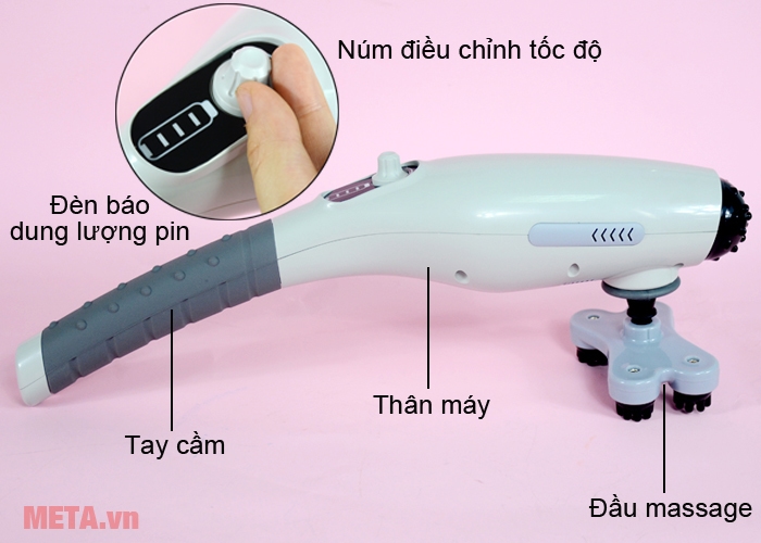 Hình ảnh máy massage cầm tay pin sạc WelbuTech Kangaroo K-5000E