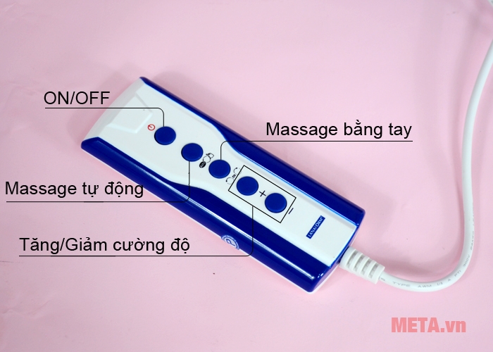 Các chức năng của bảng điều khiển đai massage