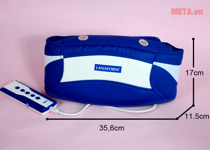 Kích thước đai massage bụng Lanaform Full Mass LA110219
