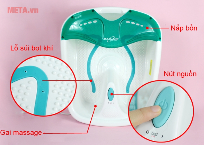 Cấu tạo bồn ngâm massage chân Max-641D