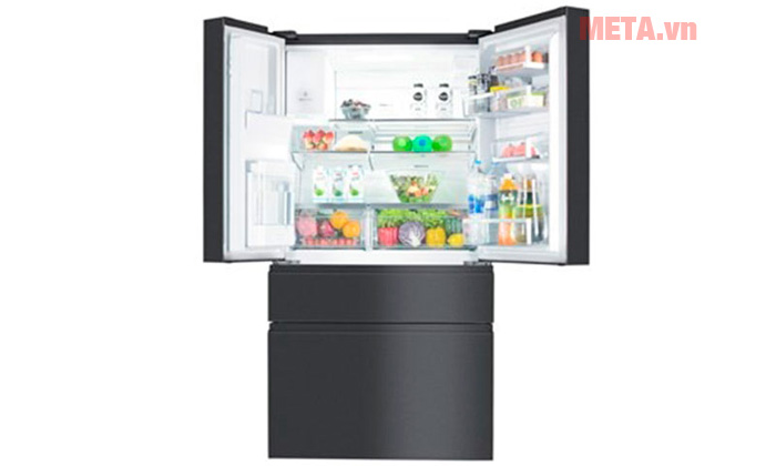 Tủ lạnh Electrolux EHE6879A B có dung tích sử dụng 617 lít, phù hợp với gia đình trên 7 thành viên