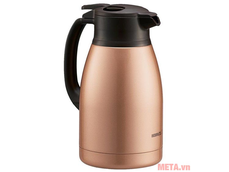 Bình thủy bấm rót màu đồng
