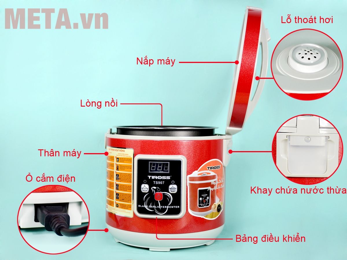 Cấu tạo máy làm tỏi đen TS907