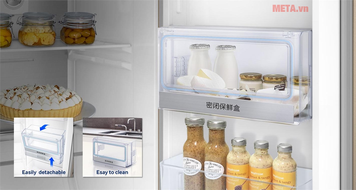 Có ngăn bảo quản riêng, giúp thực phẩm giữ nguyên hương vị