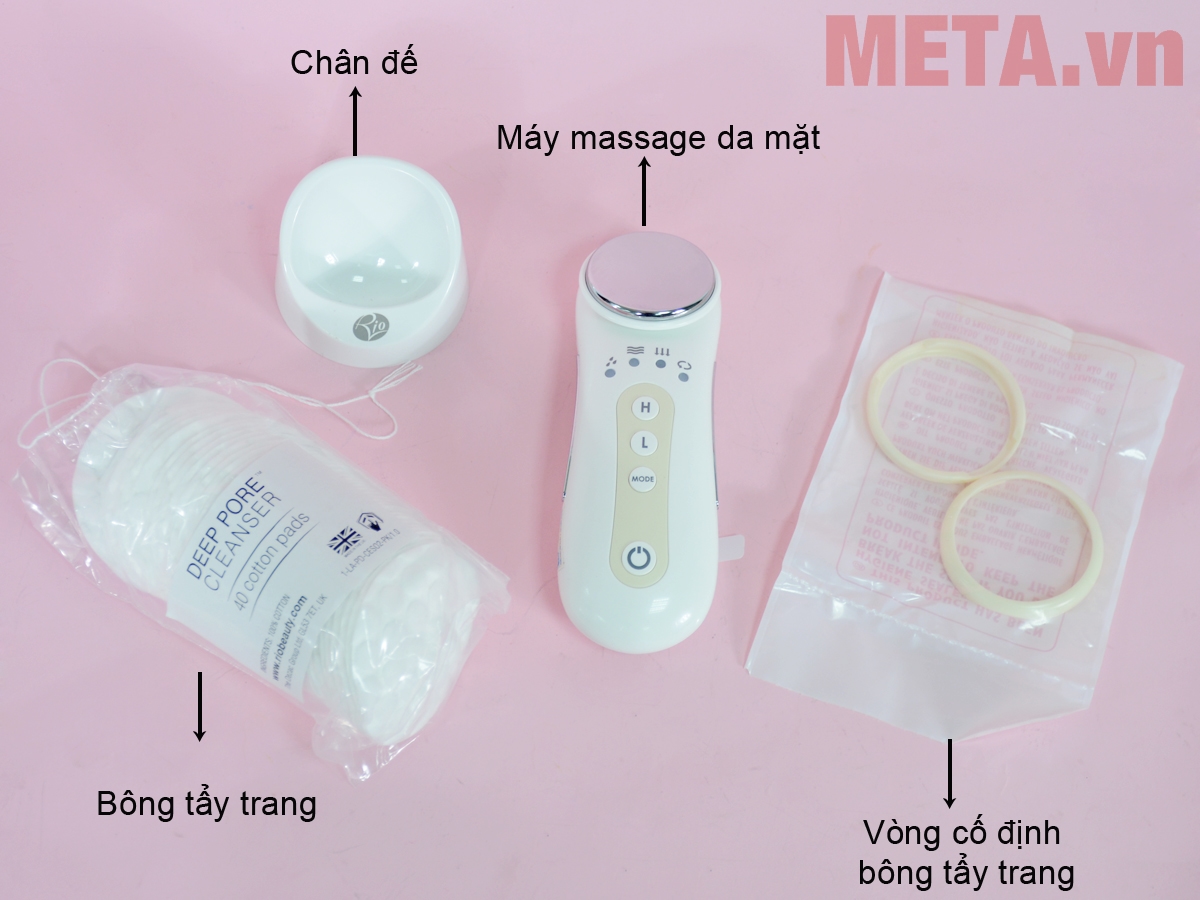 Trọn bộ sản phẩm máy massage da mặt RIO CESO2-NC