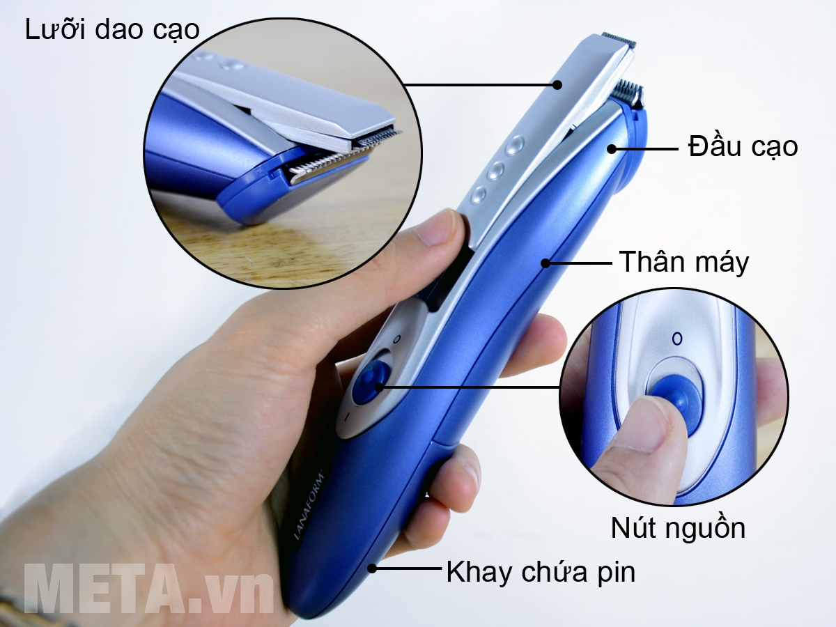 Cấu tạo máy cạo râu Lanaform Hair Trimmer LA130404