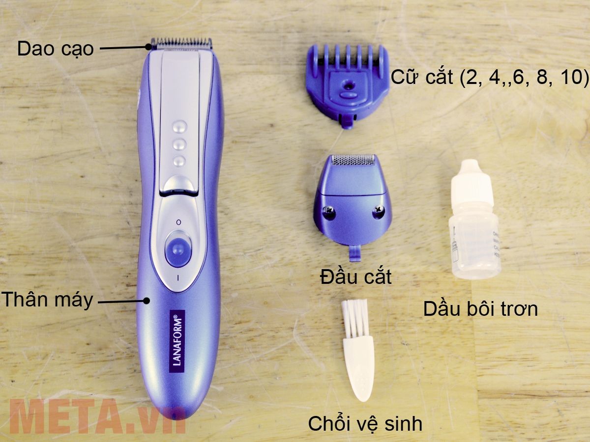 Phụ kiện đi kèm máy cạo râu Lanaform Hair Trimmer LA130404
