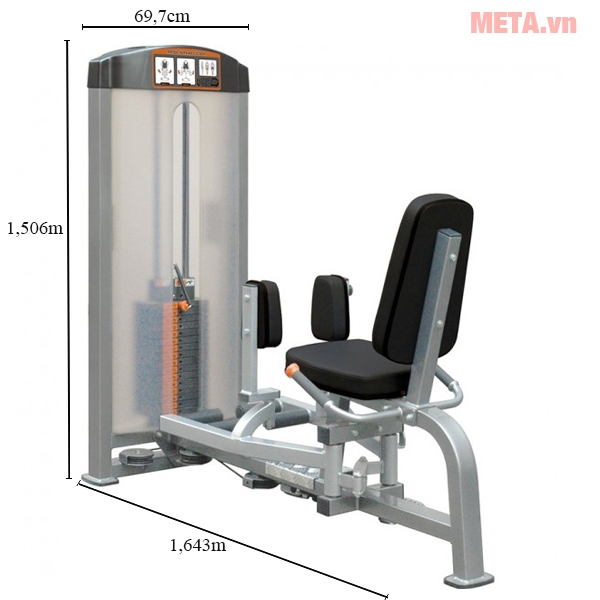 Kích thước của máy tập ép đùi 