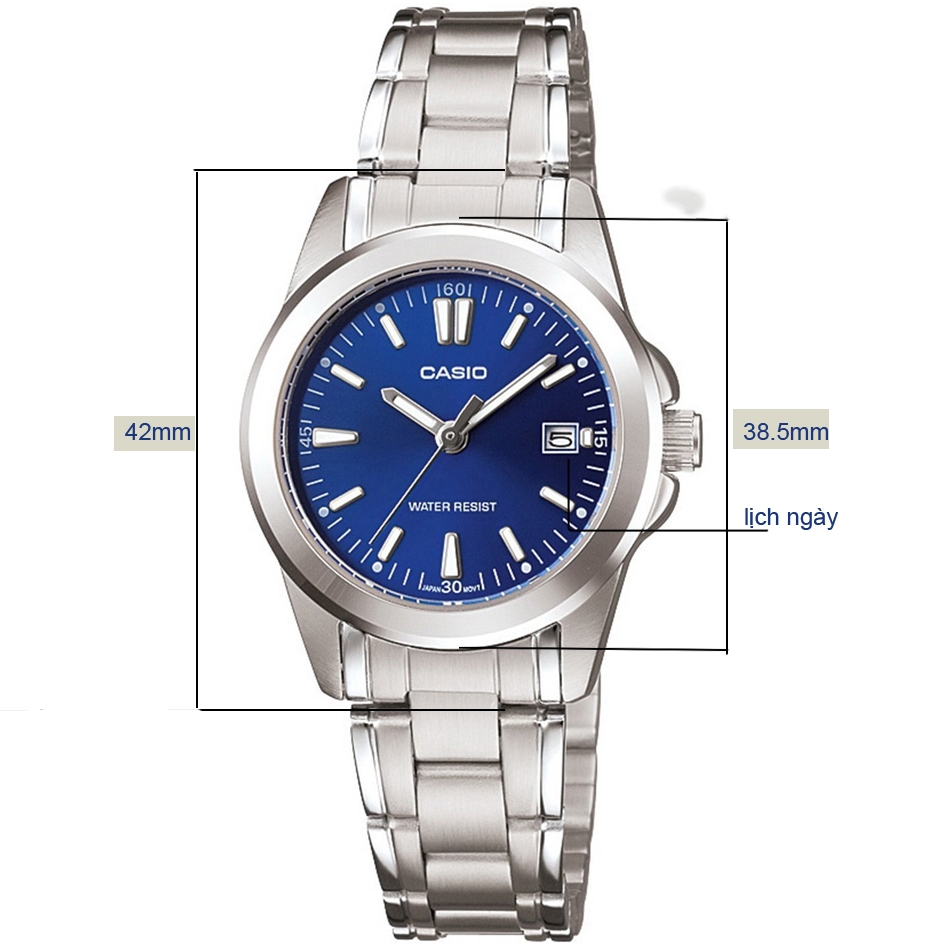 Kích thước đồng hồ phù hợp với cổ tay của mọi nam giới Đồng hồ nam