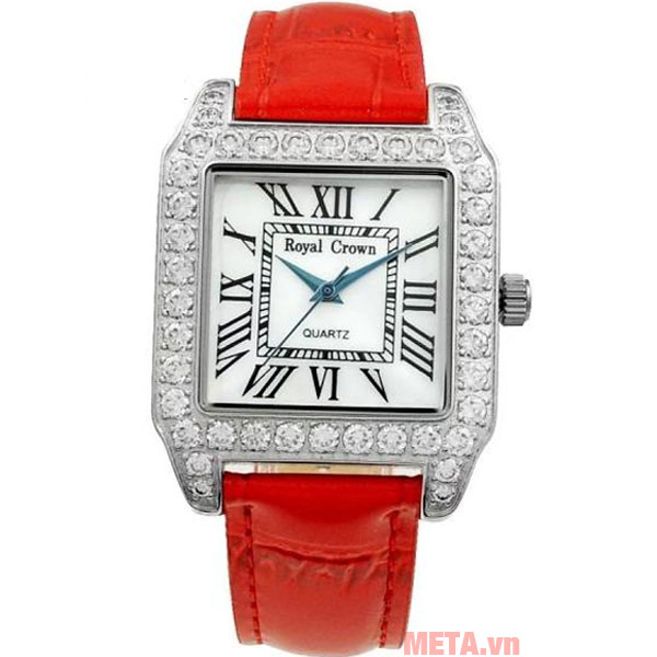 Đồng hồ nữ chính hãng Royal Crown 6104ST màu đỏ