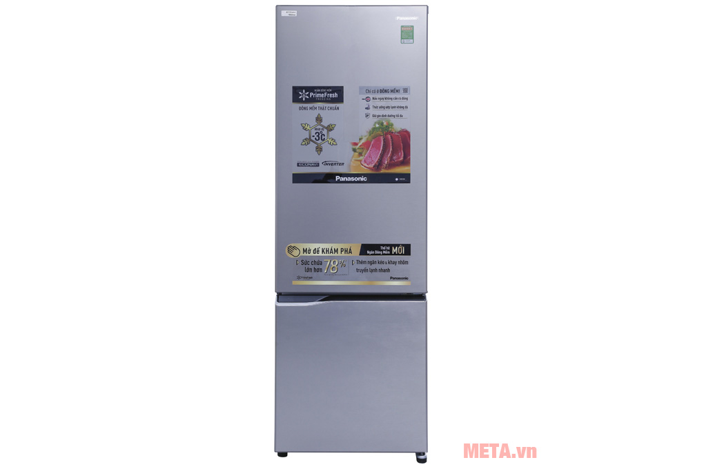 Tủ lạnh Panasonic màu xám