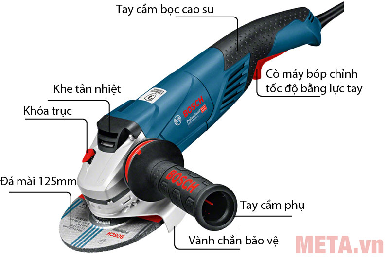 Cấu tạo Máy mài góc Bosch
