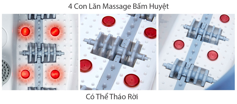 Con lăn bấm huyệt có thể tháo rời