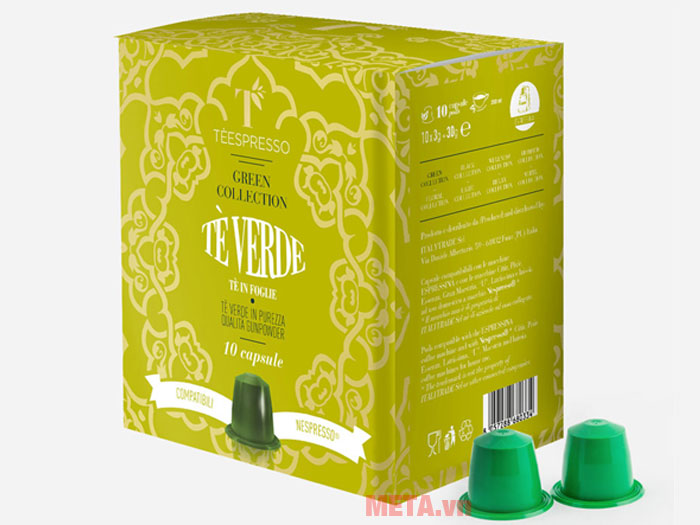 Combo 3 Hộp trà viên nén Teespresso vị Green Tea (hộp 10 viên)