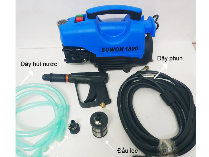 Trọn bộ Máy rửa xe Suwon F18 Máy rửa xe tự hút nước