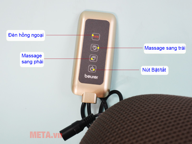 Gối massage có đèn hồng ngoại Beurer MG147 mang lại cảm giác thật thư giãn.