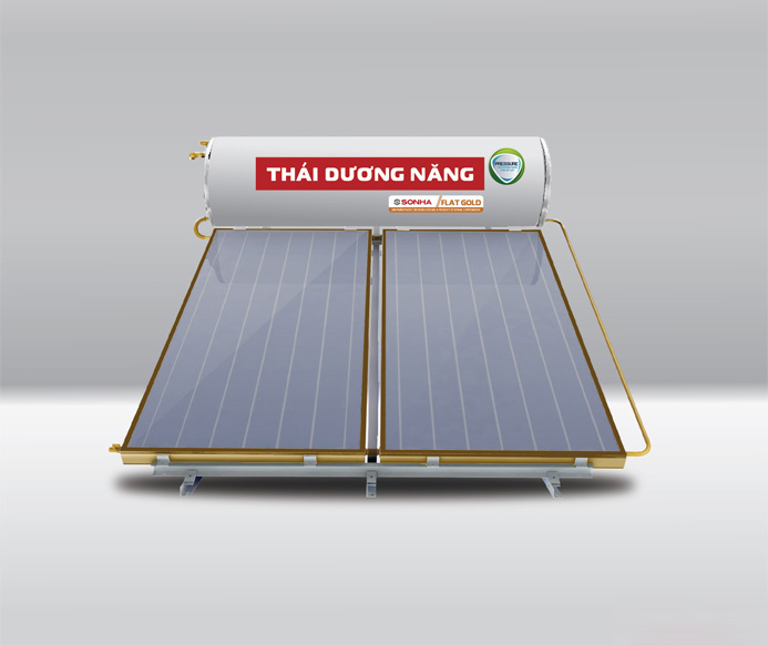 Thái dương năng tấm phẳng Flat Gold tăng áp 300 lít
