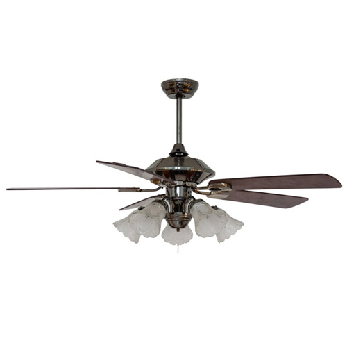Quạt trần đèn chùm cánh gỗ Kim Thuận Phong M881 (5 cánh)