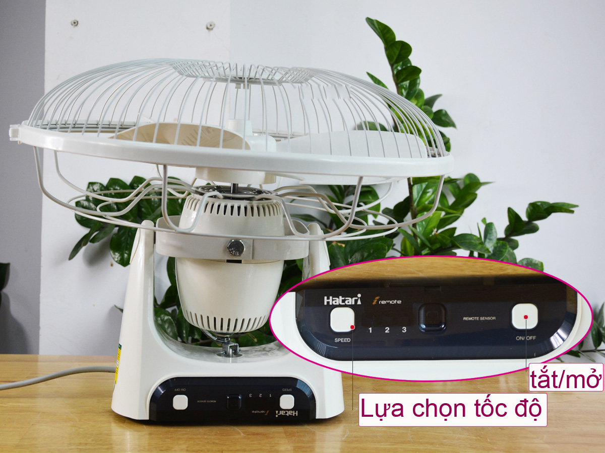 Quạt đảo trần Thái Lan Hatari HT-C16R1 (có điều khiển)