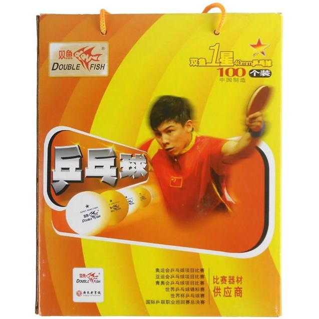 Quả bóng bàn Double Fish 40mm 1 sao (100 quả/hộp)