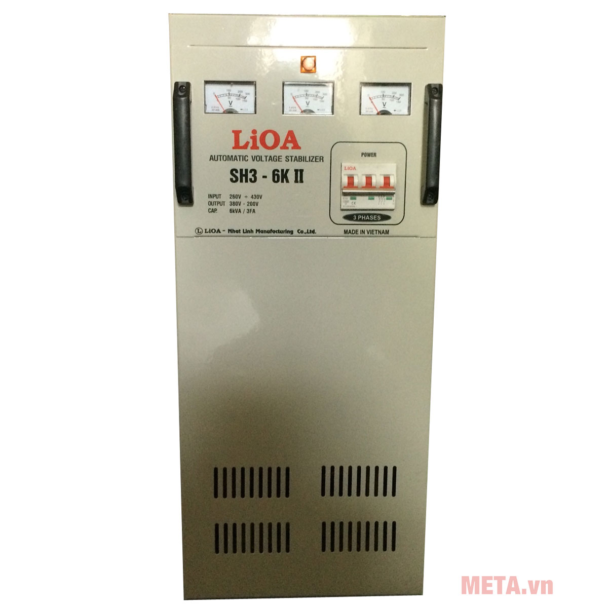 Ổn áp 3 pha Lioa 6KVA SH3 6K hàng Việt Nam 