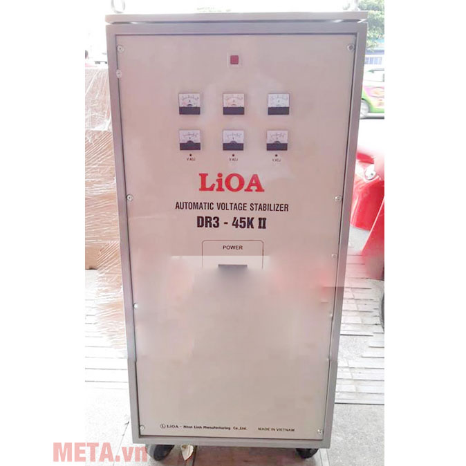 Ổn áp 3 pha Lioa 45KVA DR3 45K trang bị bánh xe dễ di chuyển 