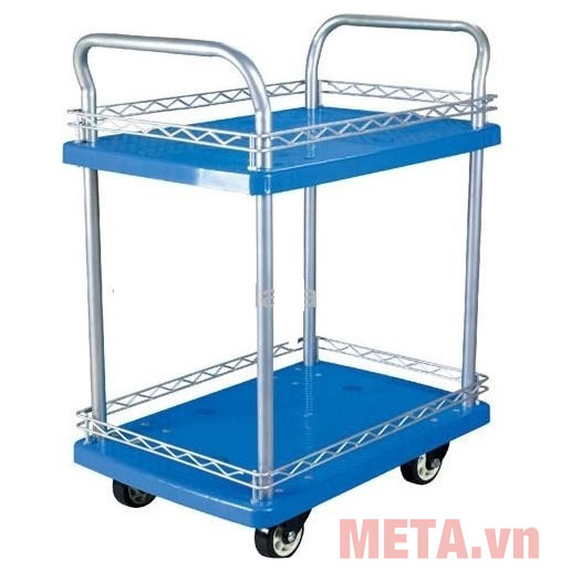 Xe đẩy sàn nhựa 2 tầng trọng tải 150kg